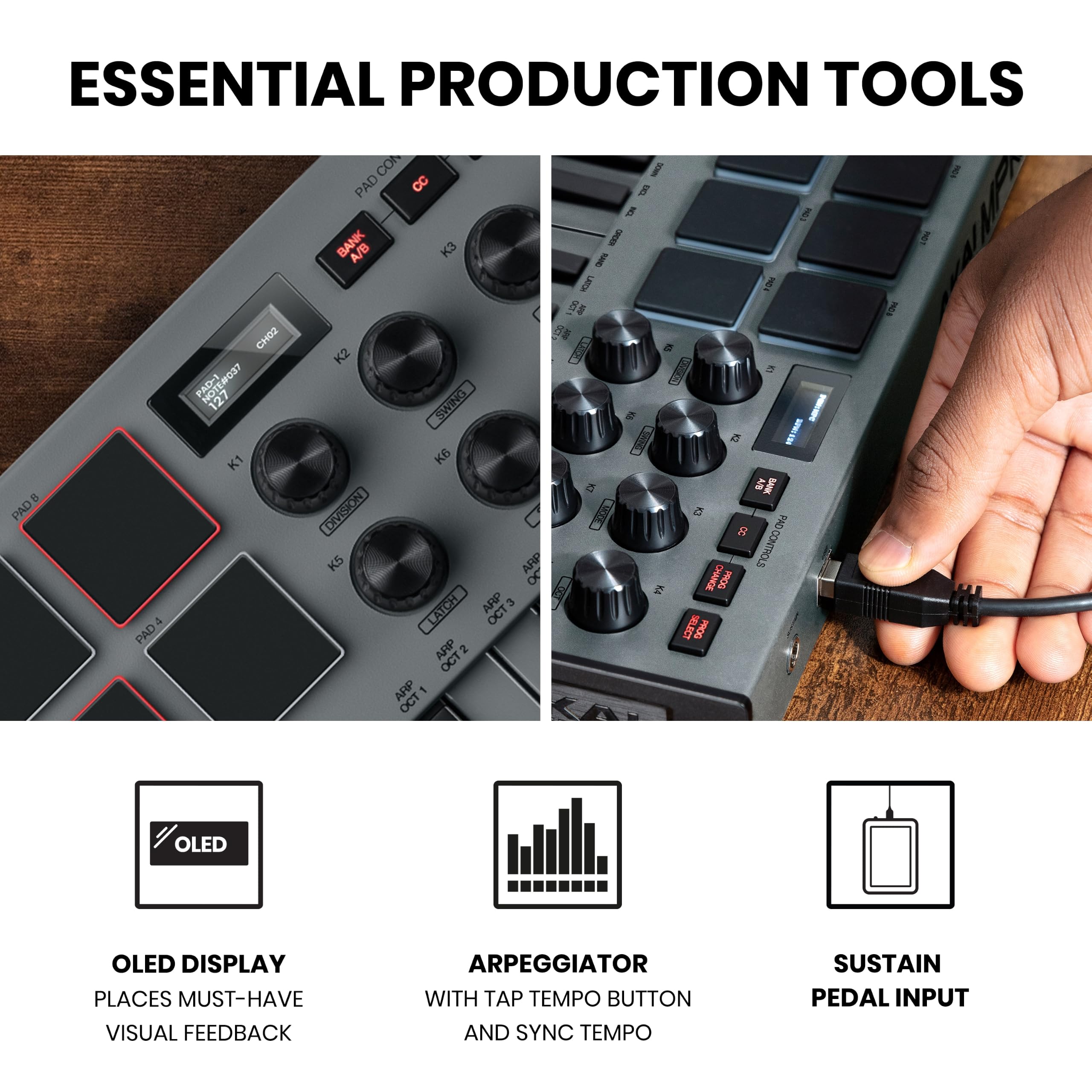 Amazon.com: Akai Professional MPK Mini MK3 - Controlador de